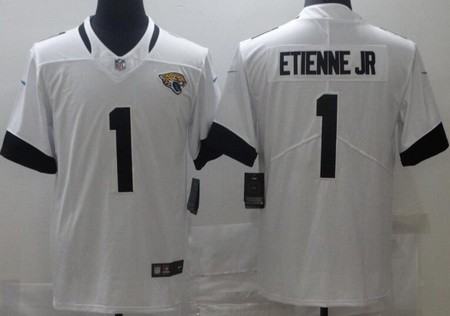 Men's Jacksonville Jaguars #1 Travis Etienne Jr Limited White Vapor Untouchable Jersey