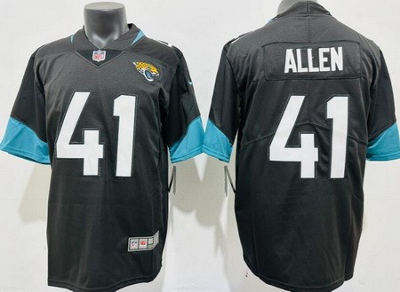 Men's Jacksonville Jaguars #41 Josh Allen Limited Black Vapor Jersey