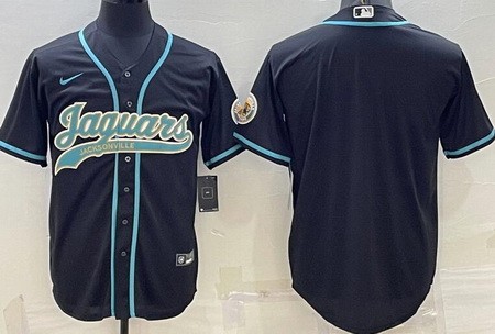 Men's Jacksonville Jaguars Blank Limited Black Baseball Jersey