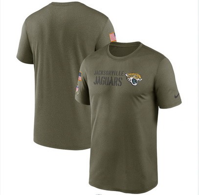 Men's Jacksonville Jaguars Olive 2022 Salute to Service Legend Team T Shirt