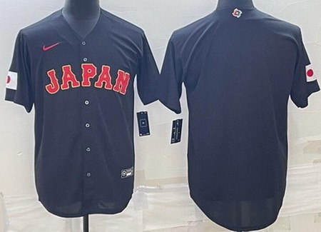 Men's Japan Blank Black 2023 World Baseball Classic Cool Base Jersey