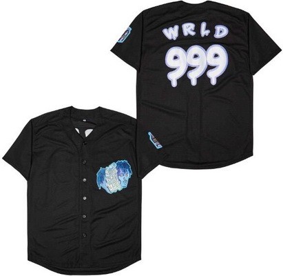 Men's Juice WRLD 999 Black Baseball Jersey