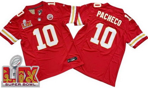 Men's Kansas City Chiefs #10 Isiah Pacheco Limited Red Super Bowl LIX FUSE Vapor Jersey