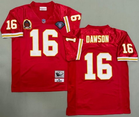 Men's Kansas City Chiefs #16 Len Dawson Red 1969 Throwback Jersey