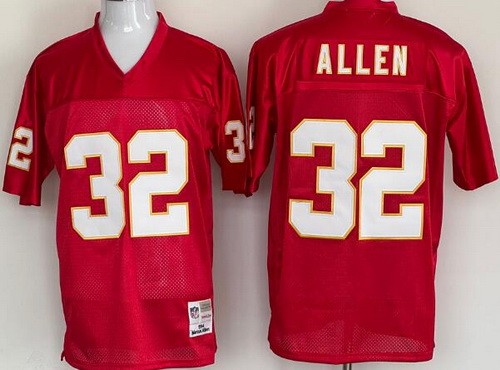 Men's Kansas City Chiefs #32 Marcus Allen Red Throwback Jersey