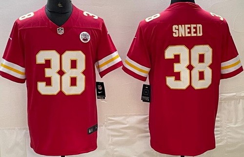 Men's Kansas City Chiefs #38 L'Jarius Sneed Limited Red Vapor Jersey