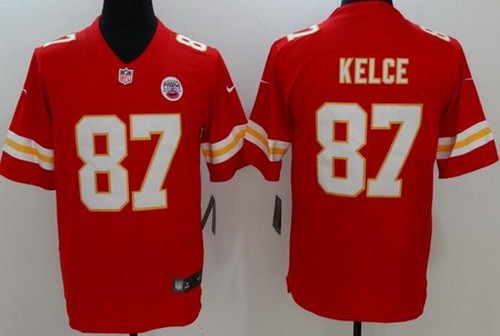 Men's Kansas City Chiefs #87 Travis Kelce Limited Red Vapor Untouchable Jersey