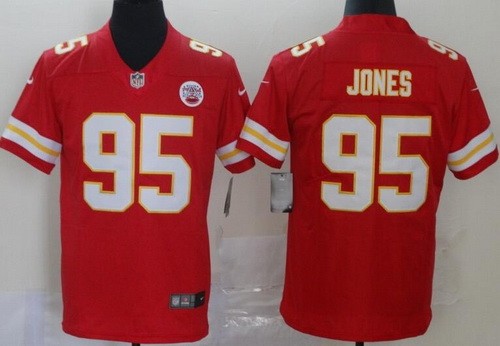 Men's Kansas City Chiefs #95 Chris Jones Limited Red Vapor Untouchable Jersey
