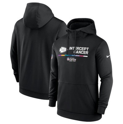 Men's Kansas City Chiefs Black 2022 Crucial Catch Therma Performance Pullover Hoodie