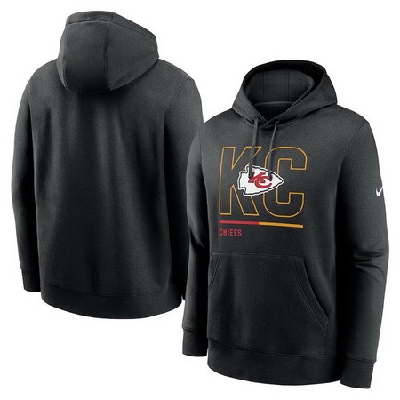 Men's Kansas City Chiefs Black 2024 LVIII Super Bowl Champions Pullover Hoodie 403209