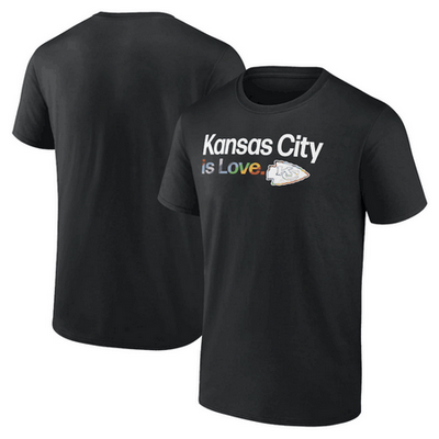Men's Kansas City Chiefs Black City Pride Team V Neck T Shirt