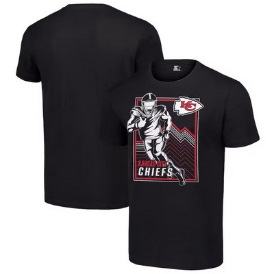 Men's Kansas City Chiefs Black Graphic Shield Logo T Shirt