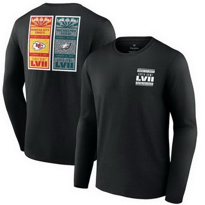 Men's Kansas City Chiefs Black Printed Long T Shirt 302278