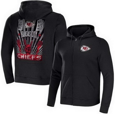 Men's Kansas City Chiefs Black Printed Pullover Hoodie 302548