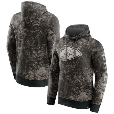 Men's Kansas City Chiefs Black Shadow Pullover Hoodie