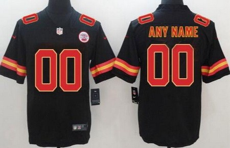 Men's Kansas City Chiefs Customized Limited Black Vapor Jersey