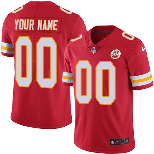 Men's Kansas City Chiefs Customized Limited Red Vapor Untouchable Jersey