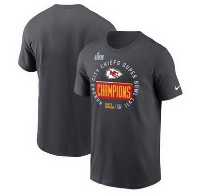 Men's Kansas City Chiefs Dark Gray Printed T Shirt 302464