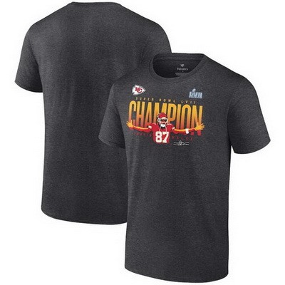Men's Kansas City Chiefs Dark Gray Printed T Shirt 302466