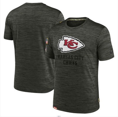 Men's Kansas City Chiefs Gray 2022 Salute to Service Velocity Team T Shirt