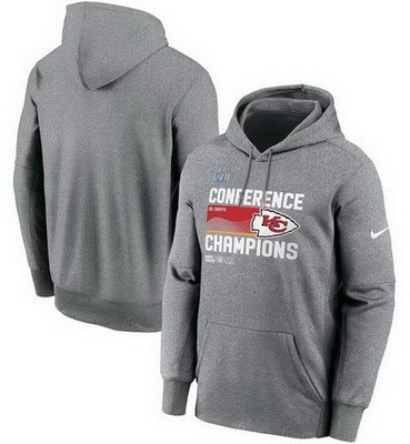 Men's Kansas City Chiefs Gray Printed Pullover Hoodie 302542