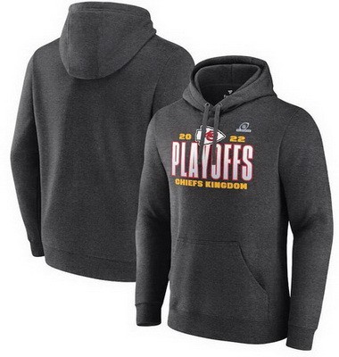 Men's Kansas City Chiefs Gray Printed Pullover Hoodie 302558