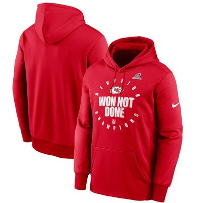 Men's Kansas City Chiefs Red 2020 NFL Playoffs Bound Shift Pullover Hoodie