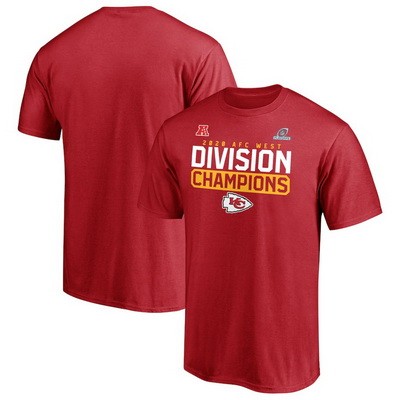Men's Kansas City Chiefs Red 2020 NFL Playoffs Bound Shift T Shirt