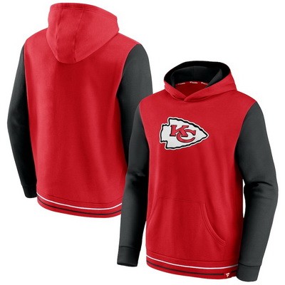 Men's Kansas City Chiefs Red Black Block Party Pullover Hoodie