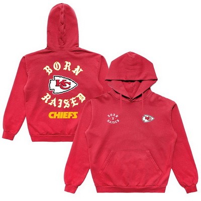 Men's Kansas City Chiefs Red Born x Raised Pullover Hoodie