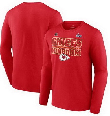 Men's Kansas City Chiefs Red Printed Long T Shirt 302406