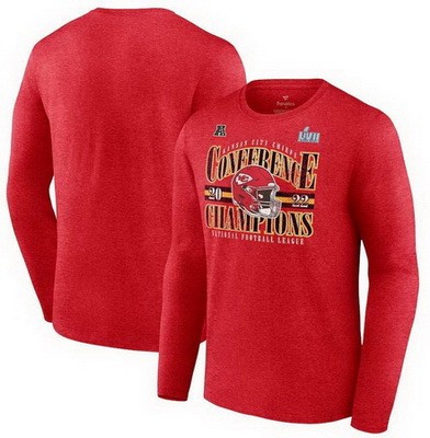Men's Kansas City Chiefs Red Printed Long T Shirt 302408
