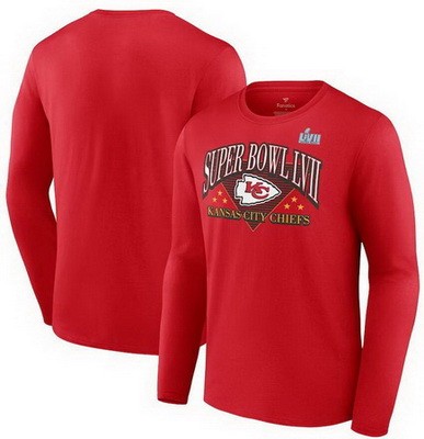 Men's Kansas City Chiefs Red Printed Long T Shirt 302416