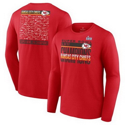 Men's Kansas City Chiefs Red Printed Long T Shirt 302424