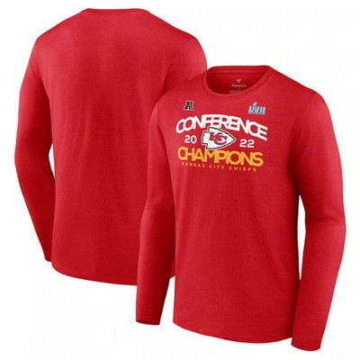 Men's Kansas City Chiefs Red Printed Long T Shirt 302570