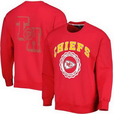 Men's Kansas City Chiefs Red Printed Pullover Hoodie 302576