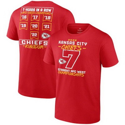 Men's Kansas City Chiefs Red Printed T Shirt 302302