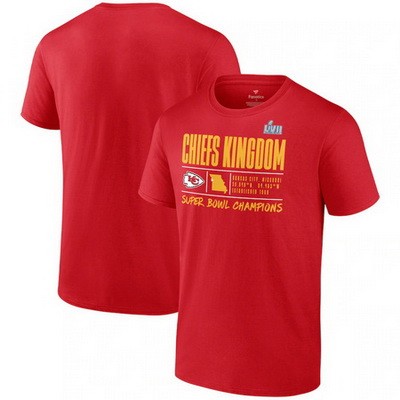Men's Kansas City Chiefs Red Printed T Shirt 302325