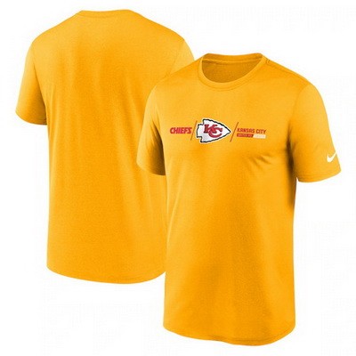 Men's Kansas City Chiefs Yellow Printed T Shirt 302501