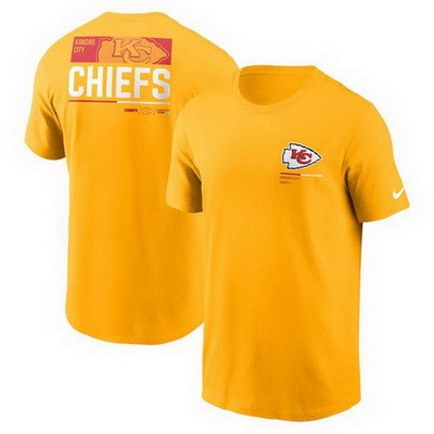 Men's Kansas City Chiefs Yellow Team Incline T Shirt