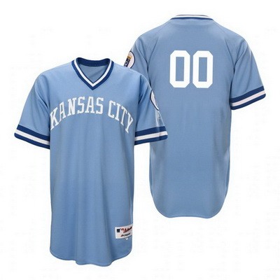 Men's Kansas City Royals Customized Light Blue 1976 Turn Back The Clock Jersey