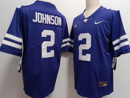 Men's Kentucky Wildcats #2 Avery Johnson Purple College Football Jersey