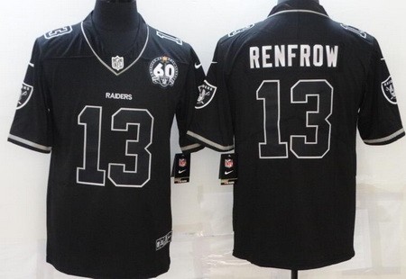 Men's Las Vegas Raiders #13 Hunter Renfrow Limited Black Shadow 60th Vapor Jersey