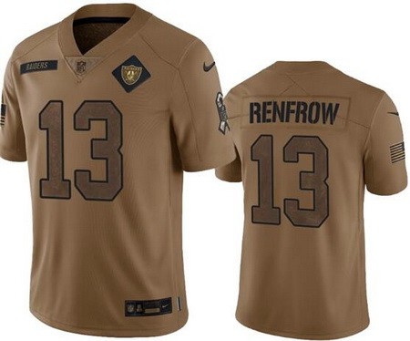 Men's Las Vegas Raiders #13 Hunter Renfrow Limited Brown 2023 Salute To Service Jersey