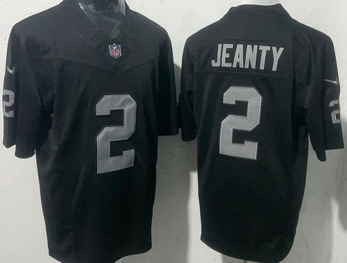Men's Las Vegas Raiders #2 Ashton Jeanty Limited Black FUSE Vapor Jersey