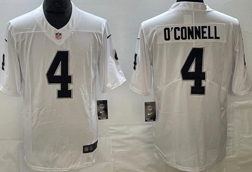 Men's Las Vegas Raiders #4 Aidan O'Connell Limited White Vapor Jersey