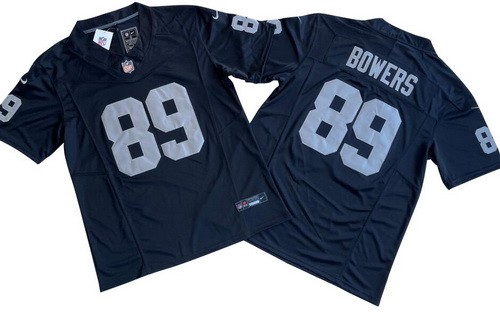 Men's Las Vegas Raiders #89 Brock Bowers Limited Black FUSE Vapor Jersey