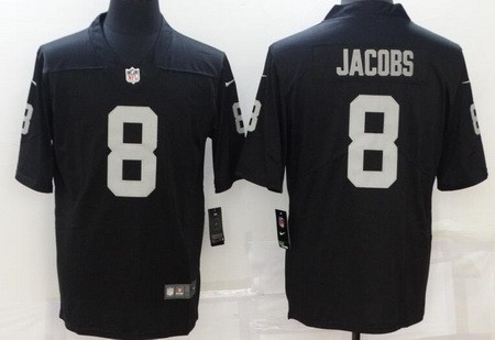 Men's Las Vegas Raiders #8 Josh Jacobs Limited Black Vapor Jersey