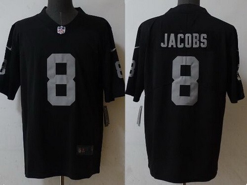 Men's Las Vegas Raiders #8 Josh Jacobs Limited Black Vapor Jersey