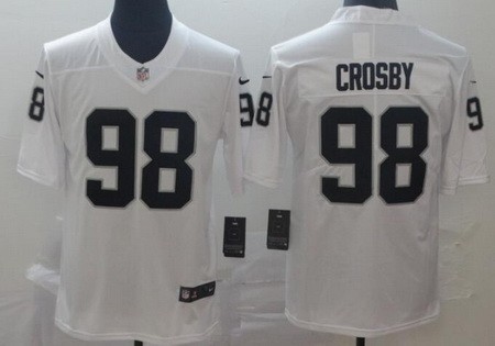 Men's Las Vegas Raiders #98 Maxx Crosby Limited White Vapor Untouchable Jersey
